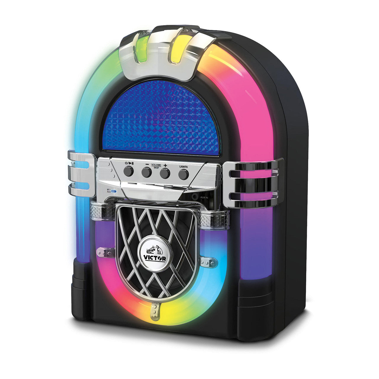Victor Mini Bluetooth Jukebox with Multicolor LED Lighting-0