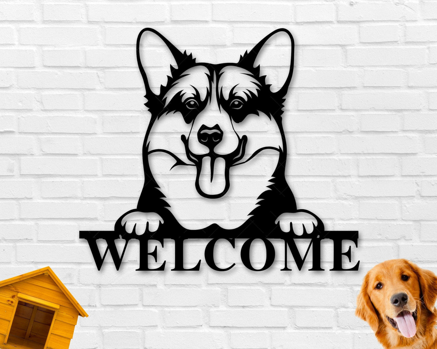 Corgi Dog Breed Custom Metal Sign