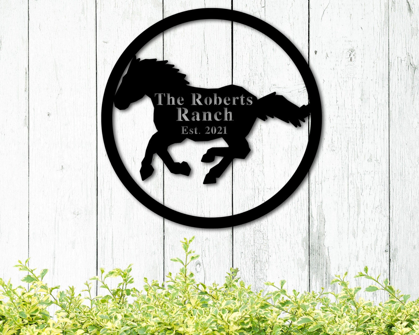 Horse Ranch Name Custom Metal Sign