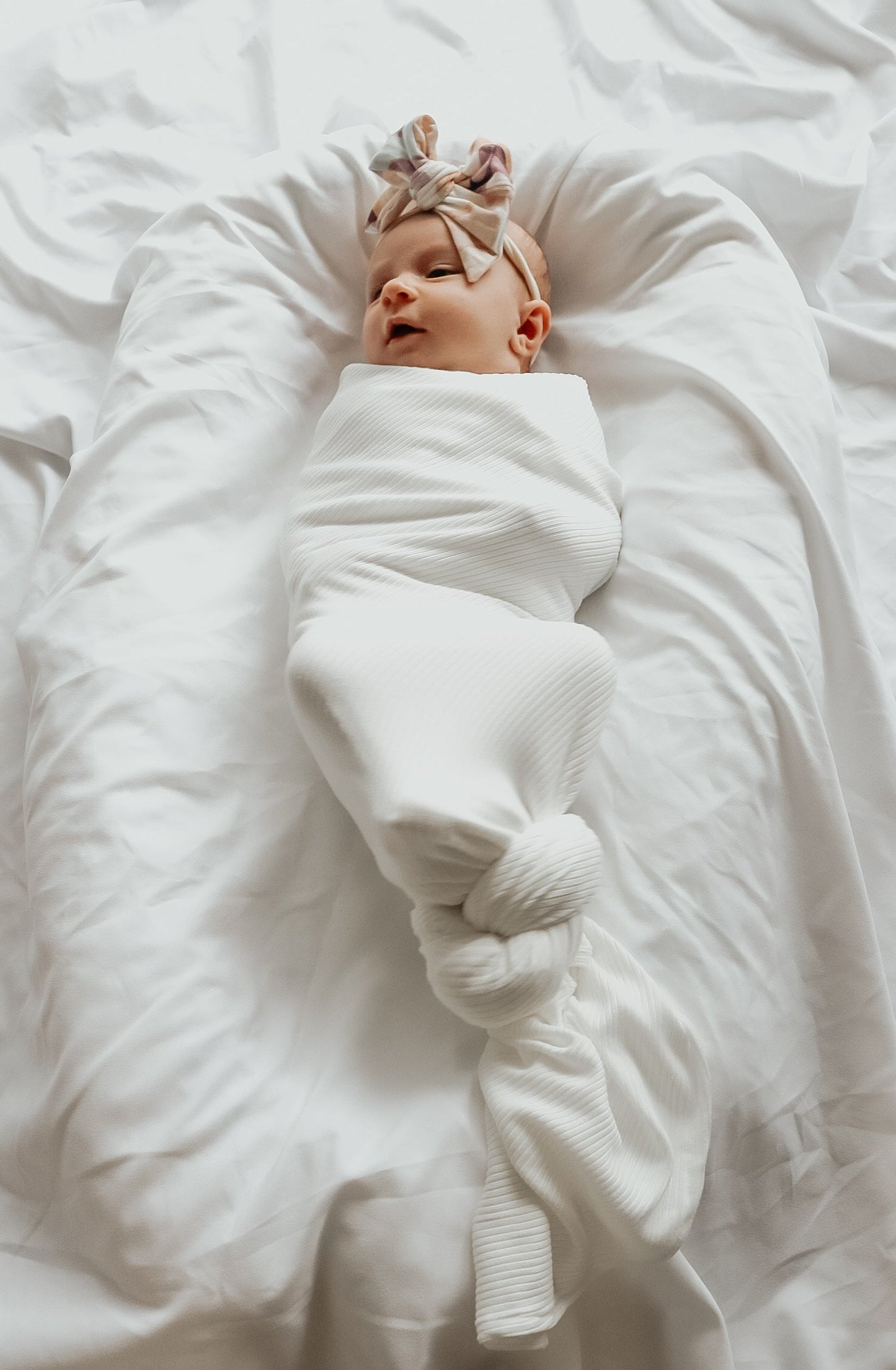 Dove Ribbed Stretch Swaddle