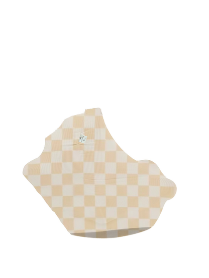 Butter Yellow & White Checkered Carseat Cover