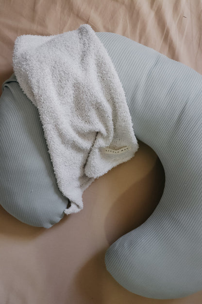 Seafoam Ribbed Nursing Pillow Cover
