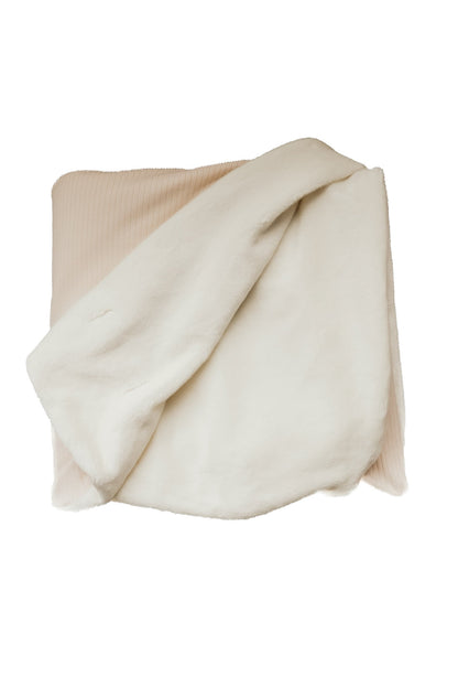 Oat Ribbed Toddler Blanket