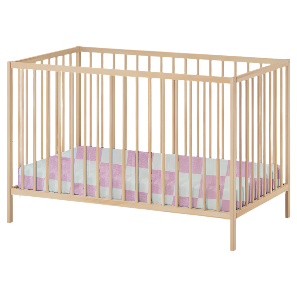 Sugar Pink & White Checkered Crib Sheet