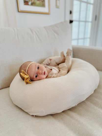 Oat Ribbed Nursing Pillow Cover