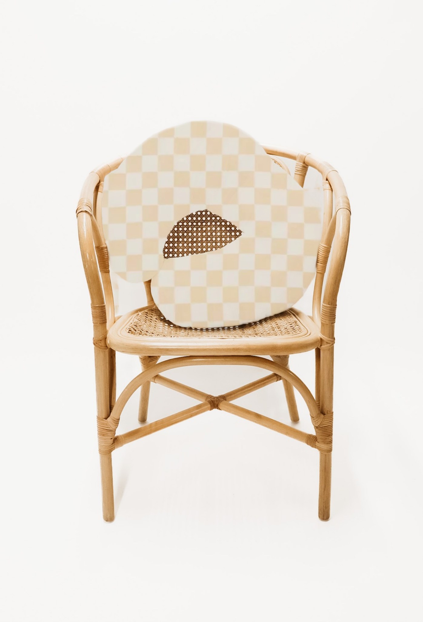 Butter Yellow White Checkered Nursing Pillow Cover