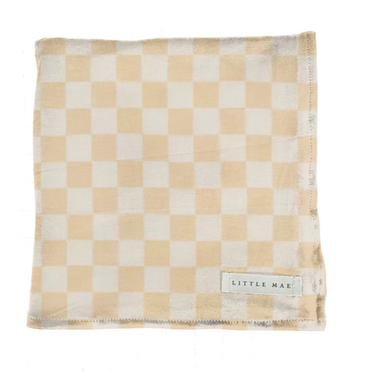 Butter Yellow & White Checkered Stretch Swaddle