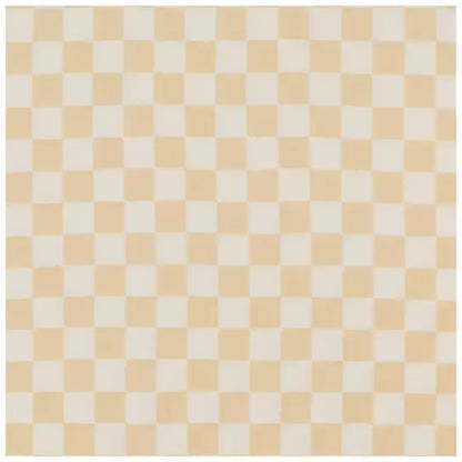 Butter Yellow & White Checkered Crib Sheet