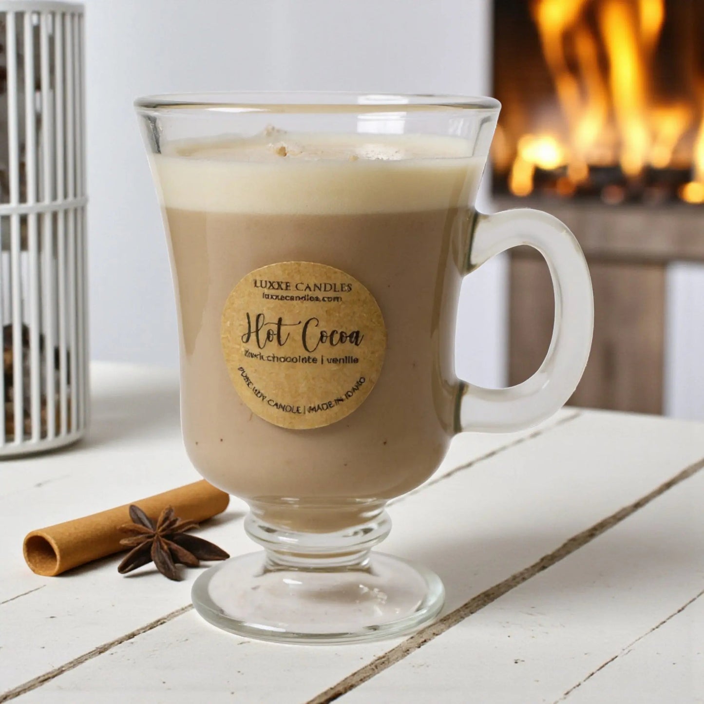 Hot Cocoa Candle in a Mug | Organic Soy Candle