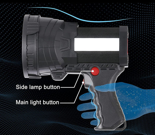 180000 LED Flashlight Rechargeable Spotlight