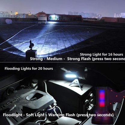 180000 LED Flashlight Rechargeable Spotlight
