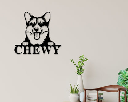 Corgi Dog Breed Custom Metal Sign