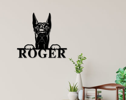Great Dane Dog Breed Custom Metal Sign