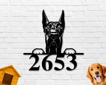 Great Dane Dog Breed Custom Metal Sign
