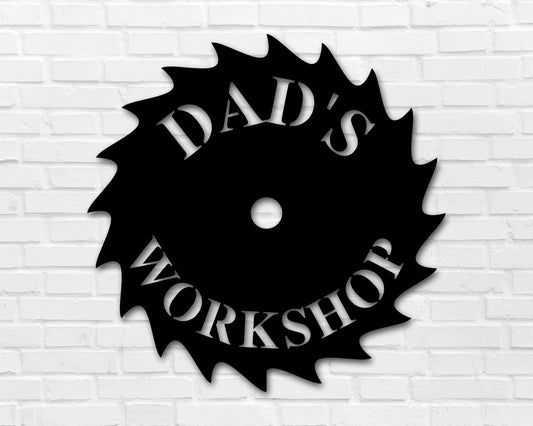 Dad's Workshop Custom Metal Sign