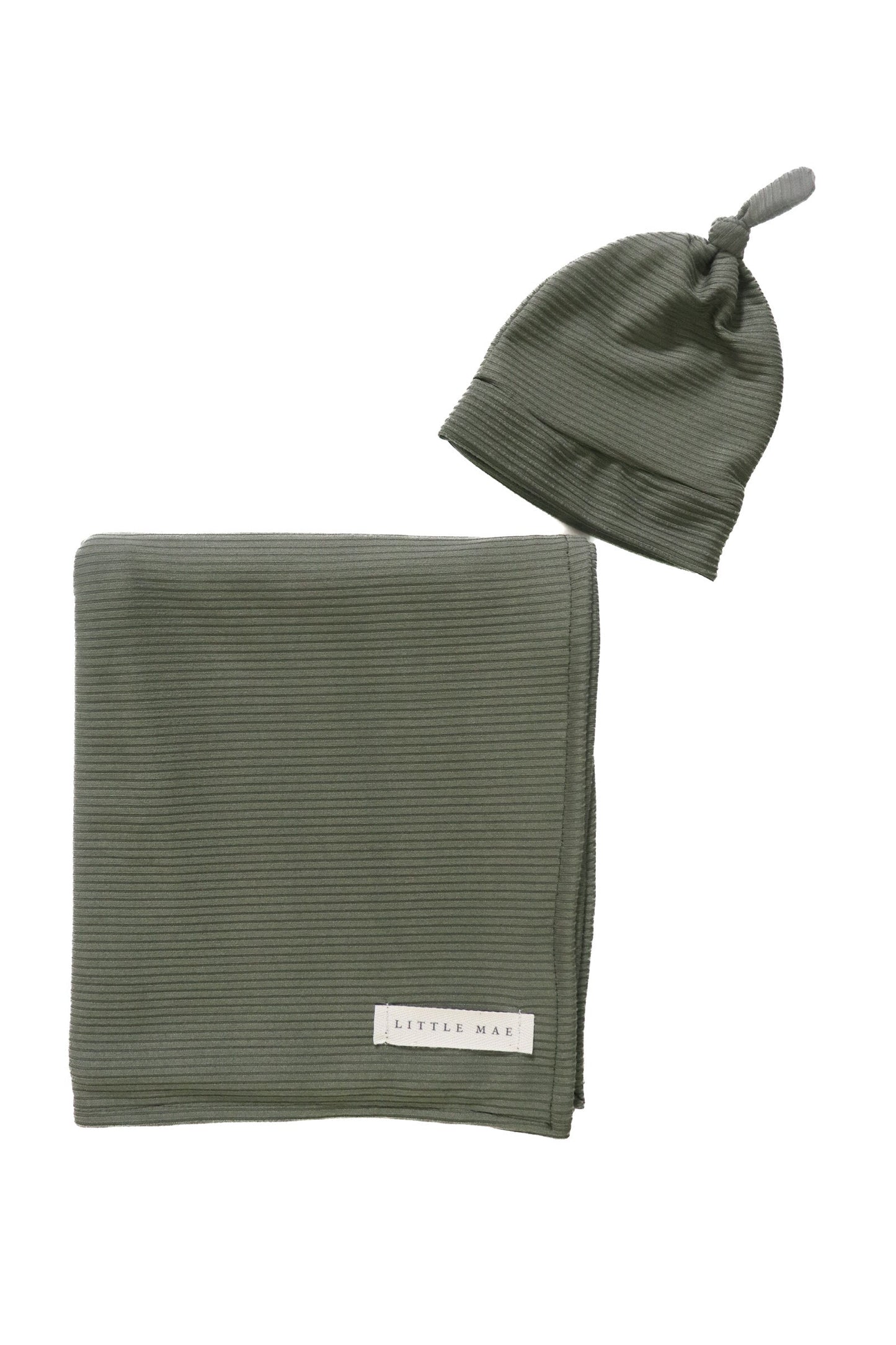 Moss Ribbed Stretch Swaddle