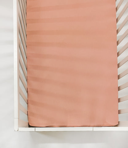 Peony Ribbed Crib Sheet