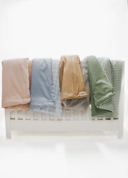 Chestnut Gingham Quilted Blanket