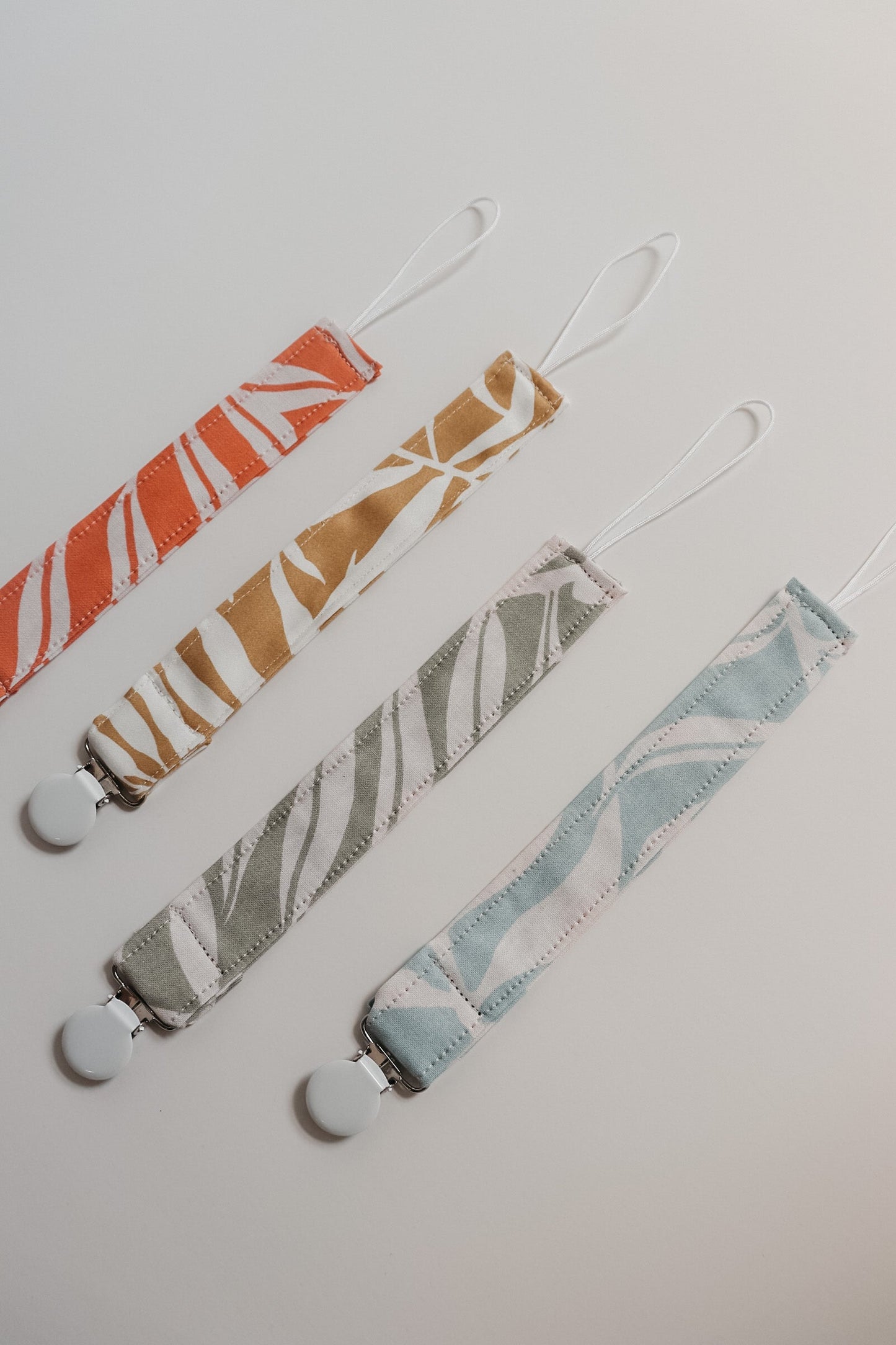 Sage Palm Pacifier Clip