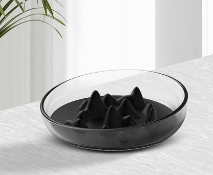 Pet Life ® 'Cirlicue' Mountain Shaped Modern Slow Feeding Pet Bowl