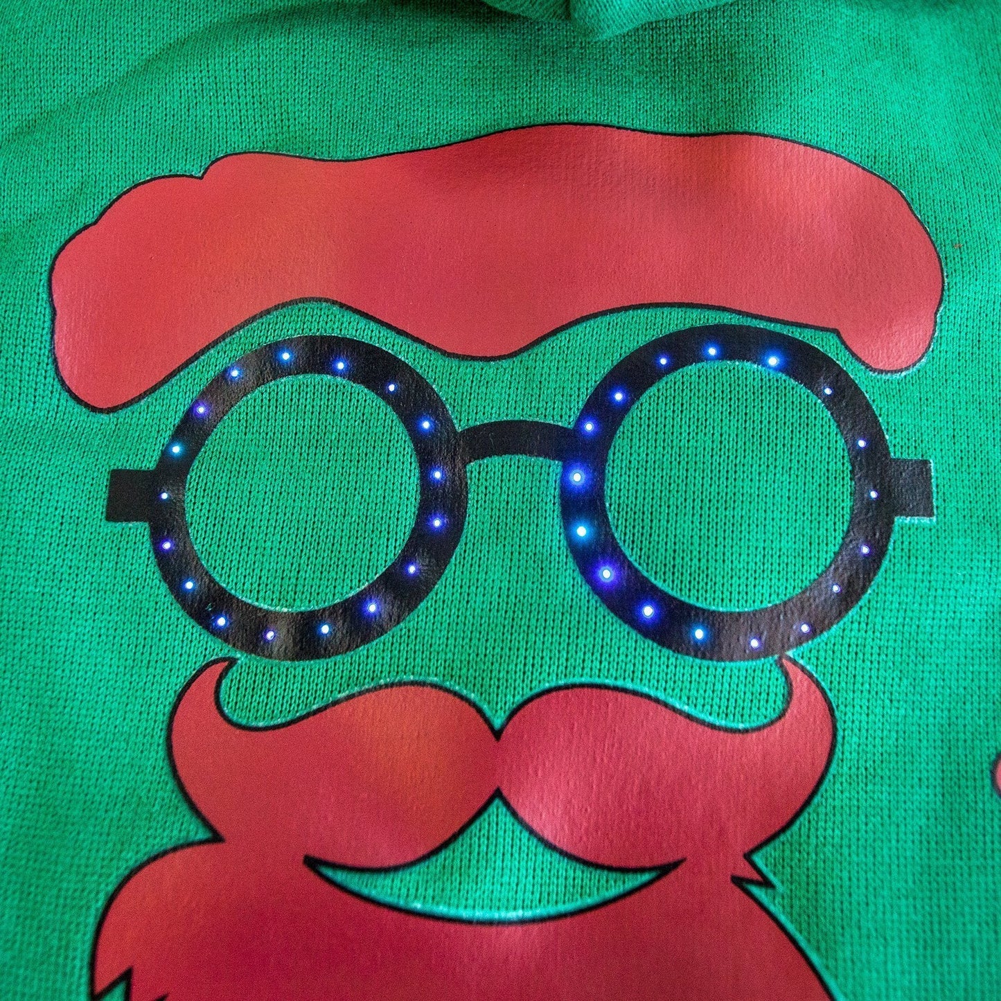 Pet Life ® LED Lighting 'Cool Santa Shades' Hooded Dog Costume Sweater w/ Included Batteries